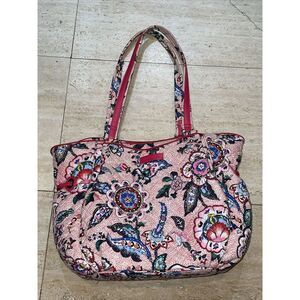 Vera Bradley Glenna Satchel Bag in "Stitched Flowers" Pattern